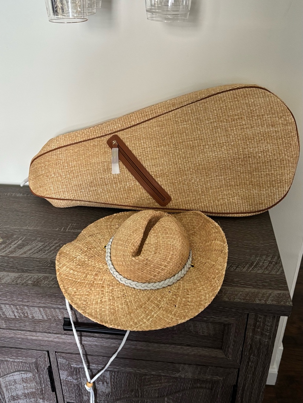 Tuckernuck Natural Straw Tote with Brown Trim